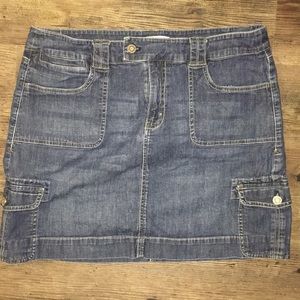 White House Black Market Jean Skirt